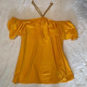 NWOT Michael Kors Off The Shoulder Ruffle Top